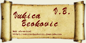 Vukica Beoković vizit kartica